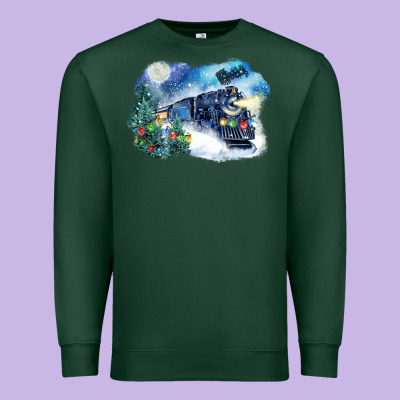 Polar Express Winter Premium Sweatshirt Designed By Fadigitalartstudio