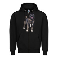 Black American akita Zipper Hoodie - RanaPortraitStore