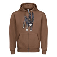 Chestnut American akita Zipper Hoodie - RanaPortraitStore