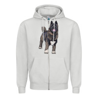 Dove Grey American akita Zipper Hoodie - RanaPortraitStore