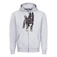 Heather Grey American akita Zipper Hoodie - RanaPortraitStore