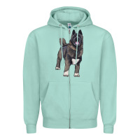 Seafoam American akita Zipper Hoodie - RanaPortraitStore