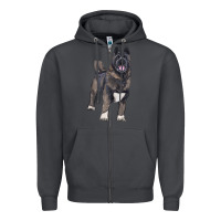 Smoke American akita Zipper Hoodie - RanaPortraitStore