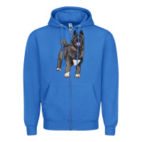 True Royal American akita Zipper Hoodie - RanaPortraitStore