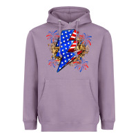 Lavender American lightning bolt Heavyweight Hoodie - Zillion Design Studio