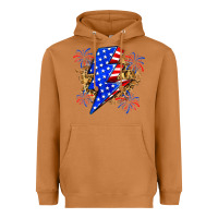 Meerkat American lightning bolt Heavyweight Hoodie - Zillion Design Studio