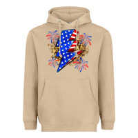 Mushroom American lightning bolt Heavyweight Hoodie - Zillion Design Studio