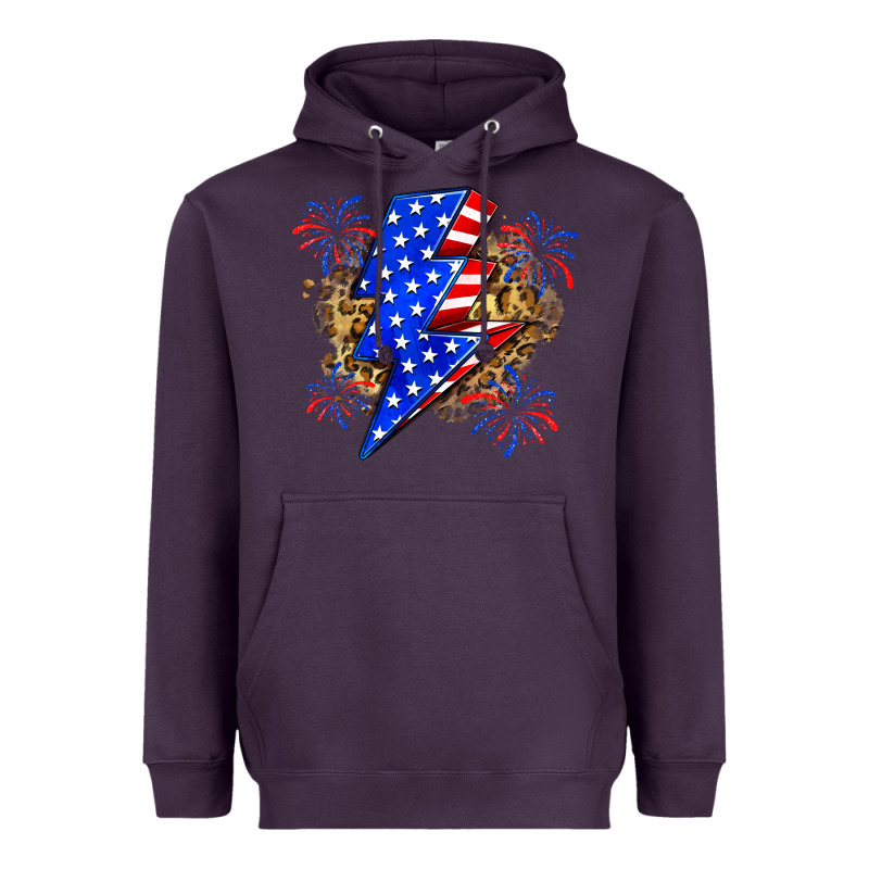 American Lightning Bolt Heavyweight Hoodie by Zillion Design Studio | Teevron