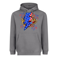 Storm American lightning bolt Heavyweight Hoodie - Zillion Design Studio