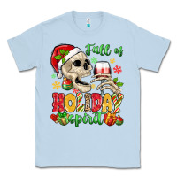 Dusty Blue full of holiday spirit Classic Tee - MaliasSmallBusiness