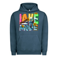 Pigment Midnight Navy Lake mode summer Urban Hoodie - NancyCooperArtShop