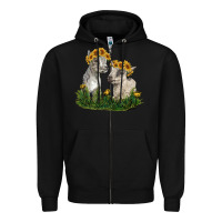 Black baby goats Zipper Hoodie - RanaPortraitStore