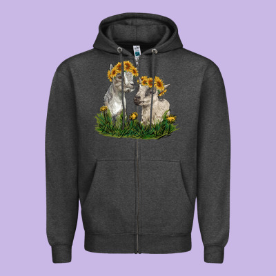 Zipper Hoodie baby goats