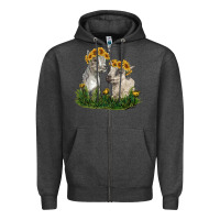 Charcoal Heather baby goats Zipper Hoodie - RanaPortraitStore