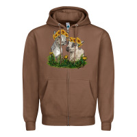Chestnut baby goats Zipper Hoodie - RanaPortraitStore