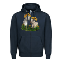 Navy baby goats Zipper Hoodie - RanaPortraitStore
