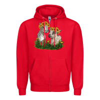 Red baby goats Zipper Hoodie - RanaPortraitStore