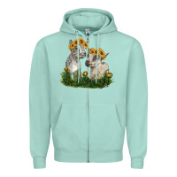Seafoam baby goats Zipper Hoodie - RanaPortraitStore