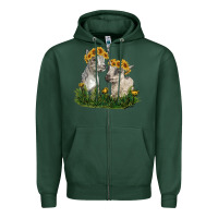 Sports Green baby goats Zipper Hoodie - RanaPortraitStore