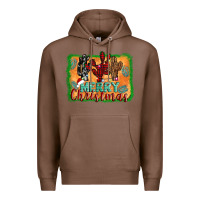 Chestnut merry christmas cactus Premium Hoodie - AdoDesignShop
