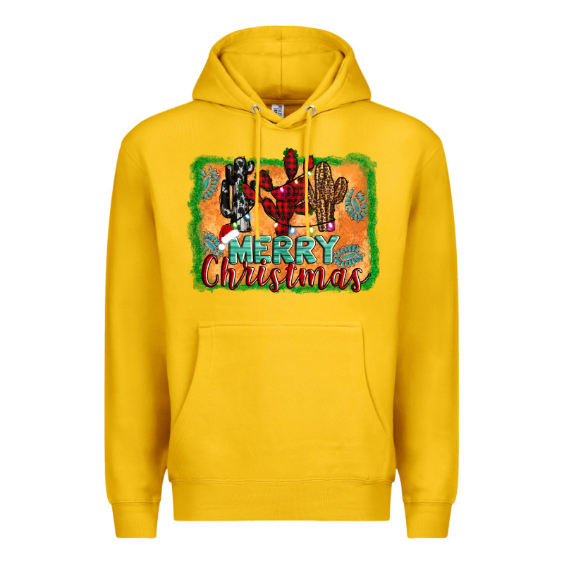 Merry Christmas Cactus Premium Hoodie by AdoDesignShop | Teevron