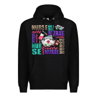 Black nurse nurse nurse with nurse element Premium Hoodie - AdoDesignShop