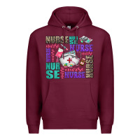 Burgundy nurse nurse nurse with nurse element Premium Hoodie - AdoDesignShop