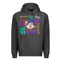 Charcoal Heather nurse nurse nurse with nurse element Premium Hoodie - AdoDesignShop
