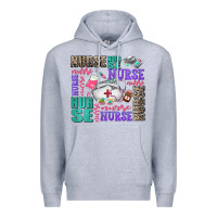 Heather Grey nurse nurse nurse with nurse element Premium Hoodie - AdoDesignShop