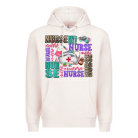 Pale Pink nurse nurse nurse with nurse element Premium Hoodie - AdoDesignShop