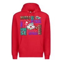 Red nurse nurse nurse with nurse element Premium Hoodie - AdoDesignShop