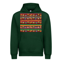 Foreset Green Christmas lights serape Urban Hoodie - BarkalooDesign