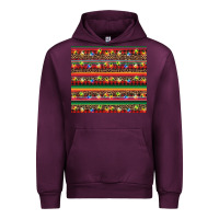 Mauve Wine Christmas lights serape Urban Hoodie - BarkalooDesign