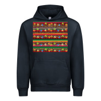 Navy Christmas lights serape Urban Hoodie - BarkalooDesign