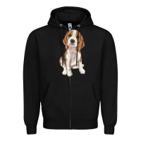 Black beagle Zipper Hoodie - RanaPortraitStore