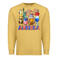 Antique Gold 4th of July American drinks America Premium Sweatshirt - Neo Western