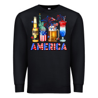 Black 4th of July American drinks America Premium Sweatshirt - Neo Western