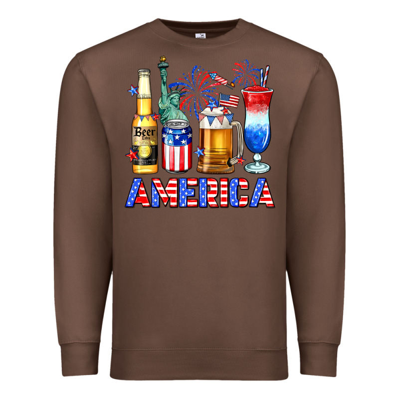 4th Of July American Drinks America Premium Sweatshirt by Neo Western | Teevron