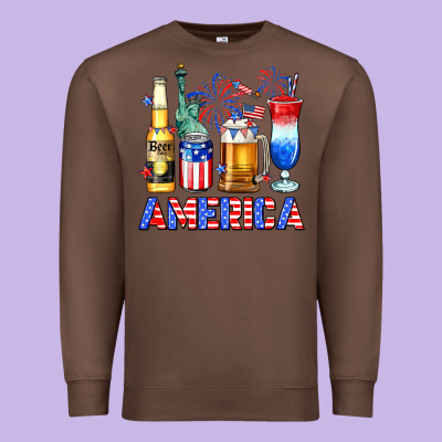 4th Of July American Drinks America Premium Sweatshirt Designed By Neo Western