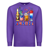 Purple 4th of July American drinks America Premium Sweatshirt - Neo Western