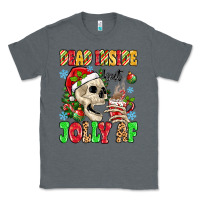 Charcoal Heather dead inside but jolly af Classic Tee - MaliasSmallBusiness