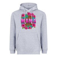 Heather Grey mama leopard background Heavyweight Hoodie - texasbilliewilder
