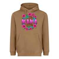 Toasted Coconut mama leopard background Heavyweight Hoodie - texasbilliewilder