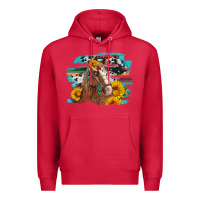 Cardinal horse with sunflowers Premium Hoodie - Artiststas
