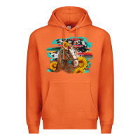 Carrot horse with sunflowers Premium Hoodie - Artiststas