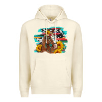 Sandshell horse with sunflowers Premium Hoodie - Artiststas
