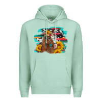 Seafoam horse with sunflowers Premium Hoodie - Artiststas