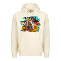 Tofu horse with sunflowers Premium Hoodie - Artiststas