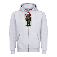 Heather Grey black angus Zipper Hoodie - RanaPortraitStore