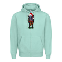 Seafoam black angus Zipper Hoodie - RanaPortraitStore